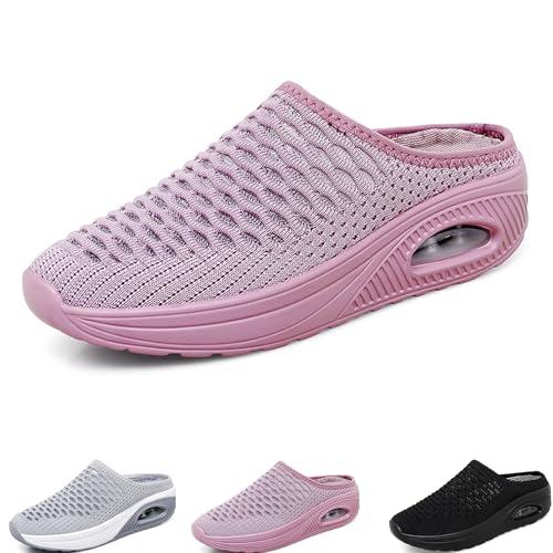 Oveallgo Hatme Frauen Schuhe OrthopäDische Hausschuhe Damen, OrthopäDische Slip In Schuhe Turnschuhe Damen (pink, Erwachsene, 42, Numerisch, EU Schuhgrößensystem, Breit) von Oveallgo