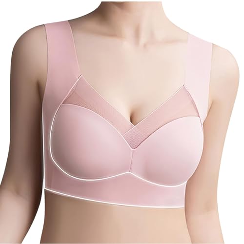 Oveallgo Hatme Haltungskorrektur BH, Hatme BH, Wmbra BH Original, Hatime Korrektur BH, Comfy Without Underwire Haltungskorrektur Bra (DE/NL/SE/PL, Alphanumerisch, 3XL, Regular, Regular, Rosa) von Oveallgo