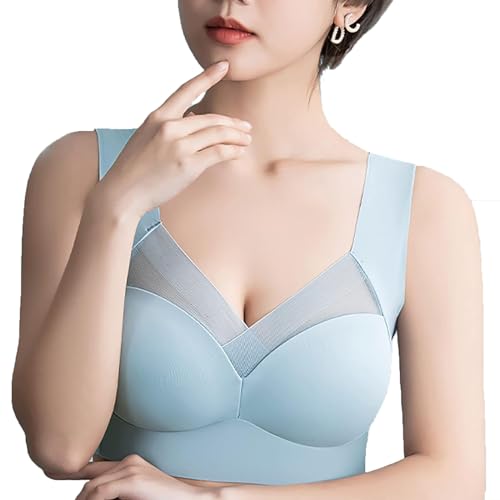 Oveallgo Hatme Haltungskorrektur BH, Hatme BH, Wmbra BH Original, Hatime Korrektur BH, Comfy Without Underwire Haltungskorrektur Bra (DE/NL/SE/PL, Alphanumerisch, 5XL, Regular, Regular, Graublau) von Oveallgo