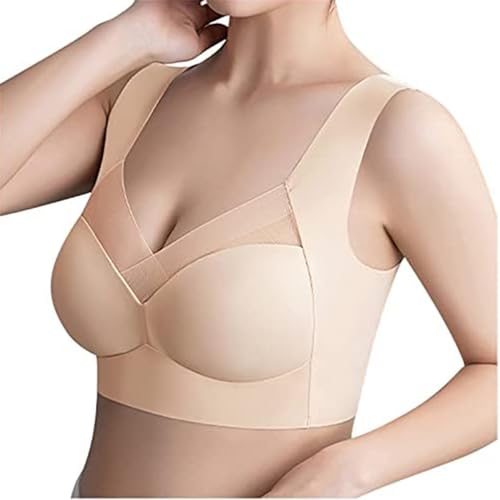 Oveallgo Hatme Haltungskorrektur BH, Hatme BH, Wmbra BH Original, Hatime Korrektur BH, Comfy Without Underwire Haltungskorrektur Bra (DE/NL/SE/PL, Alphanumerisch, M, Regular, Regular, Beige) von Oveallgo