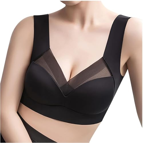 Oveallgo Hatme Haltungskorrektur BH, Hatme BH, Wmbra BH Original, Hatime Korrektur BH, Comfy Without Underwire Haltungskorrektur Bra (DE/NL/SE/PL, Alphanumerisch, M, Regular, Regular, Schwarz) von Oveallgo