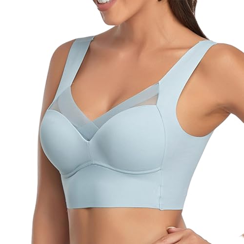 Oveallgo Hatme Haltungskorrektur BH, Hatmeo BH, Wmbra BH Original, Wmbra Haltungskorrektur BH Ohne Bügel (DE/NL/SE/PL, Alphanumerisch, XXL, Regular, Regular, Blau) von Oveallgo