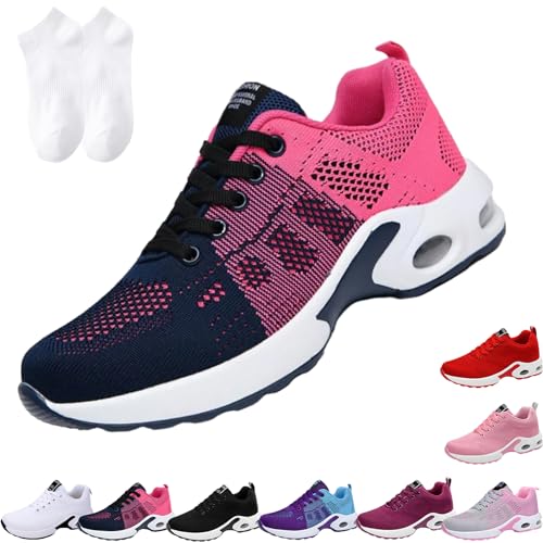 Oveallgo Orthoback Schuhe Damen, Orthoshoes Cloudwalk Pro - Ergonomischer Schmerzlinderungs-Schuh Orthopädische Schuhe Herren (Rose Red, Erwachsene, Damen, 36, Numerisch, EU Schuhgrößensystem, Breit) von Oveallgo