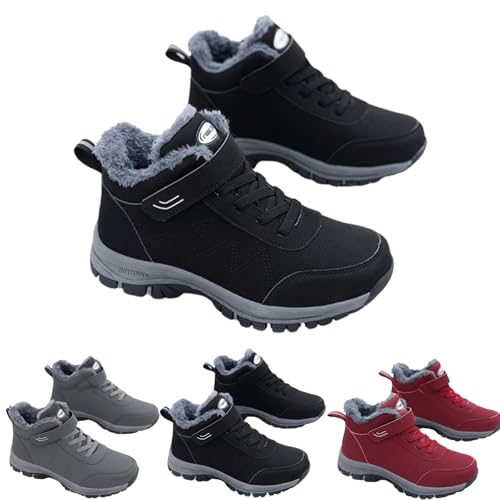 Oveallgo Orthorelief Winterstiefel Ergonomic Winter Boots For Women With Arch Support (Schwarz, Erwachsene, 41, Numerisch, EU Schuhgrößensystem, Breit) von Oveallgo