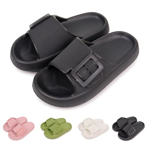 Oveallgo Orthoslipper Original, OrthopäDische Hausschuhe Slippers Schuhe, Cozy Slides Cloud shoes Damen Herren (black, Erwachsene, 37, Numerisch (von/bis), EU Schuhgrößensystem, 38, Breit) von Oveallgo