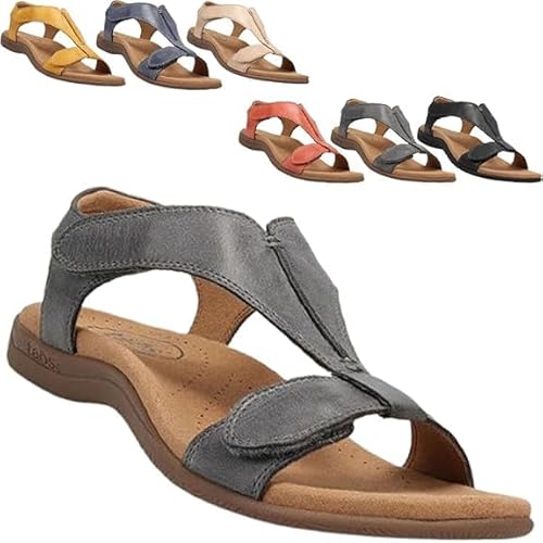 Oveallgo Orthosun - Ergonomic Orthopedic Sandals, OrthopäDische Sandalen Damen (Grau, Erwachsene, 40, Numerisch, EU Schuhgrößensystem, Breit) von Oveallgo