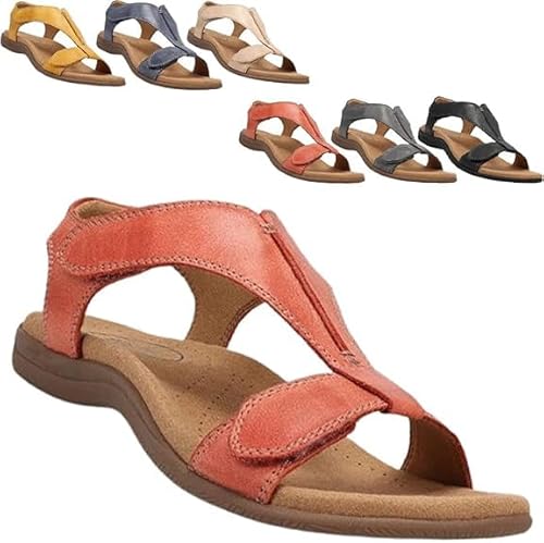 Oveallgo Orthosun - Ergonomic Orthopedic Sandals, OrthopäDische Sandalen Damen (Rot, Erwachsene, 40, Numerisch, EU Schuhgrößensystem, Breit) von Oveallgo