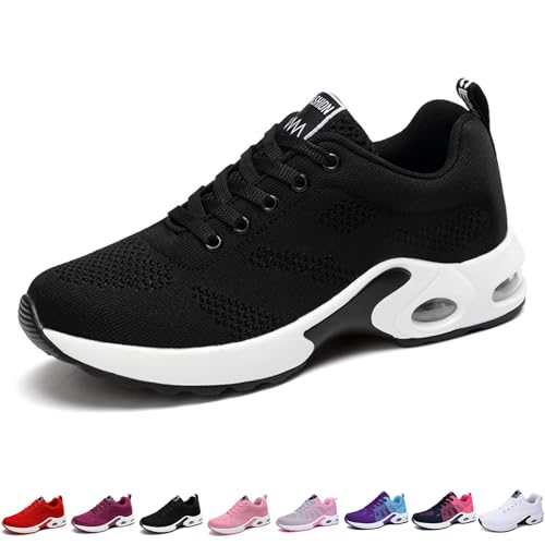 Oveallgo Orthowalk FüR Schmerzfreie FüßE, OrthopäDische Schuhe, Leichte Sportschuhe Damen mit Fußgewölbeunterstützung (Black, Erwachsene, 39, Numerisch, EU Schuhgrößensystem, Breit) von Oveallgo