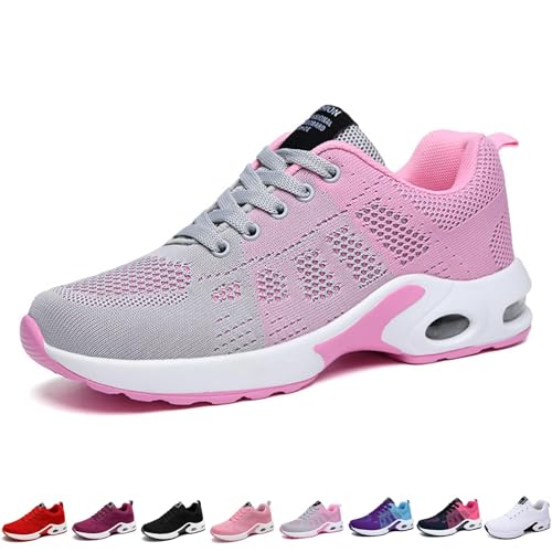 Oveallgo Orthowalk FüR Schmerzfreie FüßE, OrthopäDische Schuhe, Leichte Sportschuhe Damen mit Fußgewölbeunterstützung (Pink 1, Erwachsene, 38, Numerisch, EU Schuhgrößensystem, Breit) von Oveallgo