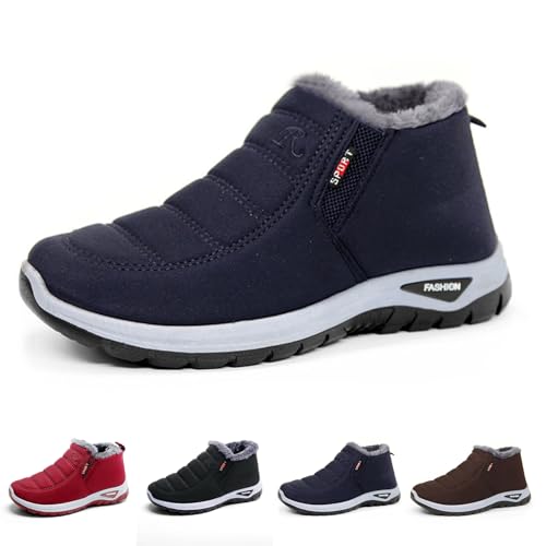 Oveallgo Podofit Winterstiefel, Orthopädischer Winterstiefel Schuhe Slip-On Rutschfest Warme Schneestiefel (blue, Erwachsene, 38, Numerisch, EU Schuhgrößensystem, Breit) von Oveallgo
