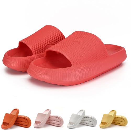 Oveallgo Qloudstep Der originale Wolkenschuh, Cloud Walk-Laufen wie auf Wolken!Cozyslides Cosy Slides Slippers (Rose Rot, Erwachsene, 40, Numerisch (von/bis), EU Schuhgrößensystem, 41, M) von Oveallgo