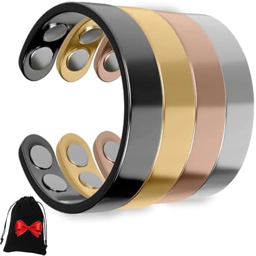 Oveallgo Sömni Ring, Sömni Ring Damen Wechseljahre (Silber+Gold+Rosé+Schwarz) von Oveallgo