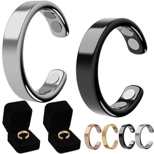 Oveallgo Sömni Ring Damen Wechseljahre (Silber+Schwarz) von Oveallgo