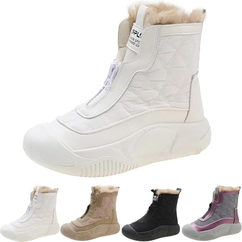 Oveallgo WarmBoot - Wasserdichte, rutschfeste Spitzenstiefel (Weiß, Erwachsene, 39, Numerisch, EU Schuhgrößensystem, Breit) von Oveallgo