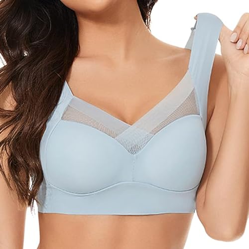 Oveallgo Wmbra BH Original, Hatmeo Comfy Haltungskorrektur BH, Wireless Breathable Zero-Feeling High Elasticity Push-Up Bra (DE/NL/SE/PL, Alphanumerisch, 4XL, Regular, Regular, Hellblau) von Oveallgo