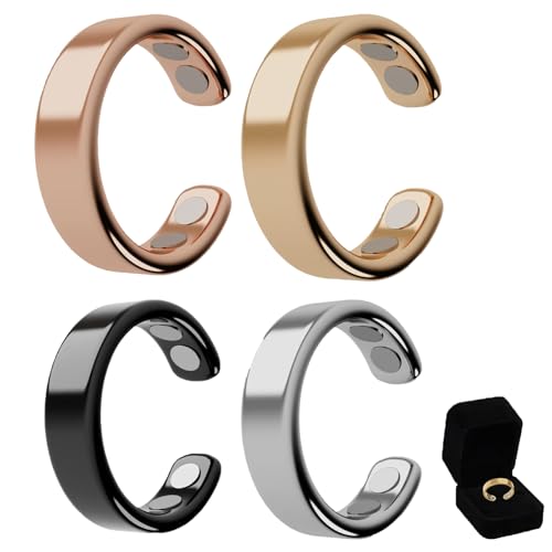 SöMni Ring Damen Wechseljahre, 2.0 SöMni Ring, DrüCken Sie, Um Die GrößE Anzupassen, Gewicht Zu Verlieren, Sich Zu Entspannen, MüDigkeit Zu Lindern Und Die SchlafqualitäT Zu Verbessern (Viererpack) von Oveallgo