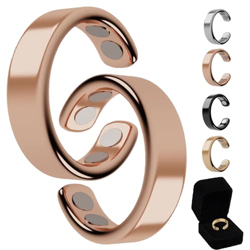 SöMni Ring Damen Wechseljahre, 2.0 SöMni Ring, DrüCken Sie, Um Die GrößE Anzupassen, Gewicht Zu Verlieren, Sich Zu Entspannen, MüDigkeit Zu Lindern Und Die SchlafqualitäT Zu Verbessern (2*Roségold) von Oveallgo