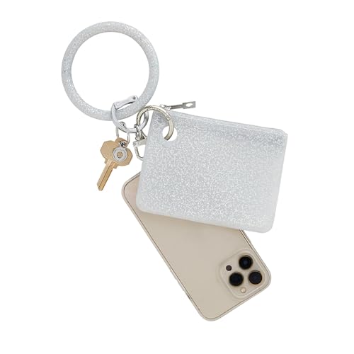 Oventure Mini-Tasche mit Handyhalterung, silberfarbener Konfetti-Glitzer, freihändige Brieftasche und Reise-Organizer Oventure Mini-Tasche mit Handyhalterung, silberfarbener Konfetti-Glitzer, freihändige Brieftasche und Reise-Organizer von Oventure