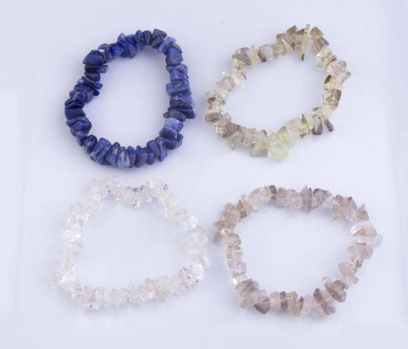 Edelstein-Chip-Stretch-Armband, Dehnbar, Stein Armband, Halbedelstein, Sodalit, Gelbe Zitrone, Klarer Quarz, Br02 Edelstein-Chip-Stretch-Armband, Dehnbar, Stein Armband, Halbedelstein, Sodalit, Gelbe Zitrone, Klarer Quarz, Br02 von OverBeads