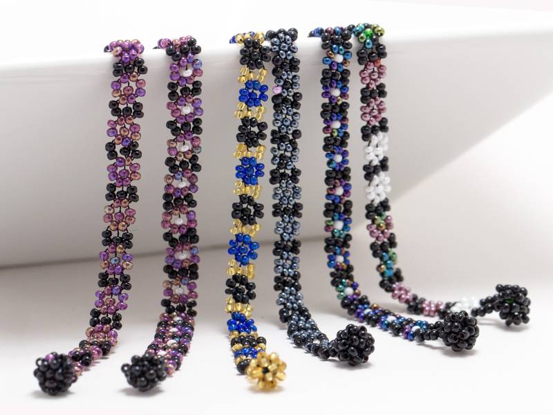 Handgewebte Multi Color Rocailles Armband, Muster-Design, Boho Handgemachte Eleganter Schmuck, Hohe Qualität, Br07 von OverBeads