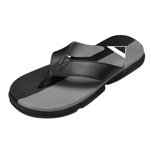 OverDose Boutique Herren Flip Flops Outdoor Strandschuhe Casual Trendy Rutschfeste Modern Sandalen für Männer Flip-Flops Draußen Tragen Clip Auf Strand Schuhe Hausschuhe größe Grau Gr.39 von OverDose Boutique