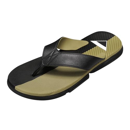 OverDose Boutique Herren Flip Flops Outdoor Strandschuhe Casual Trendy Rutschfeste Modern Sandalen für Männer Flip-Flops Draußen Tragen Clip Auf Strand Schuhe Hausschuhe größe Green Gr.45 von OverDose Boutique