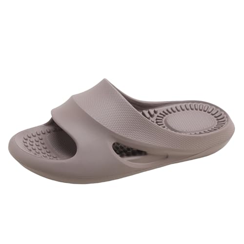 OverDose Boutique Outdoor Dickbesohlte Rutschfeste Flip-Flops für Herren Damen lässige Strandpantoffeln Hausschuhe Draußensein Dicke Größe Coffee Gr.42 von OverDose Boutique