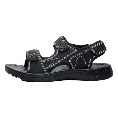 OverDose Boutique Trekkingsandalen Herren Sportsandalen Trekking Schuhe Dämpfung Open Toe Herrensandalen Dämpfende offene Zehenpartie Mesh Sandalen Sale Black gr.46 größe von OverDose Boutique