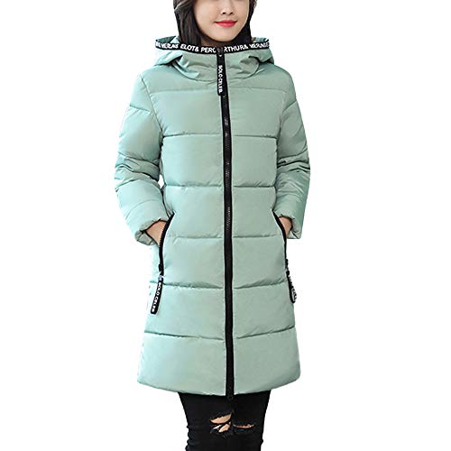 OverDose Damen Daunenjacke Damen Warme Winterjacke Parka Jacke Mantel Lange Mit Fellkapuze Gesteppte Jacke Wintermantel Wintermantel Langjacke Oberbekleidung …（Y-Blau，EU-36/CN-XL） von OverDose Damen