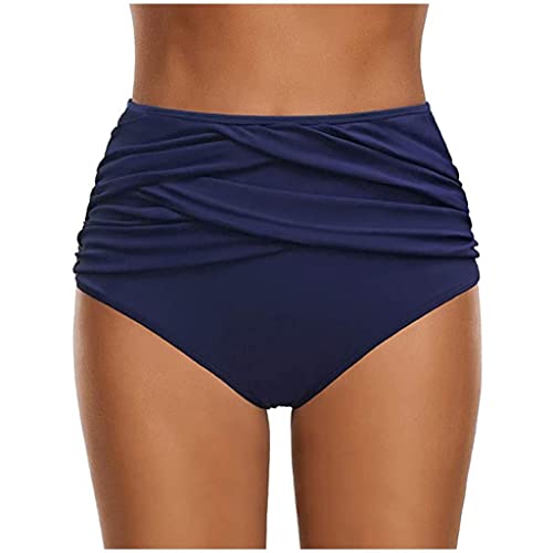 OverDose Damen Plus Size Trunks Hohe Taille Trunks Geraffte Bikini-Steuerhose Badeshorts Badeshorts Abnehmen Körperformung Unterwäsche von OverDose Damen