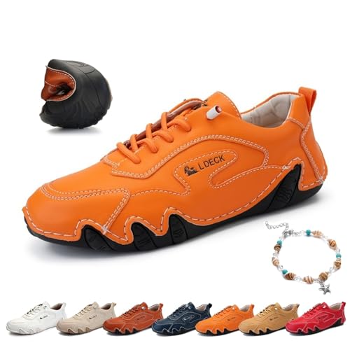 Damen-Sneaker aus italienischem handgefertigtem Leder, Outdoor-Sneaker mit weicher Sohle, rutschfest, wasserdicht, lässig, leicht, atmungsaktiv, Beck-Schuhe for Wandern, Wandern, Camping und Fahren ( Damen-Sneaker aus italienischem handgefertigtem Leder, Outdoor-Sneaker mit weicher Sohle, rutschfest, wasserdicht, lässig, leicht, atmungsaktiv, Beck-Schuhe for Wandern, Wandern, Camping und Fahren ( von Overhil1s