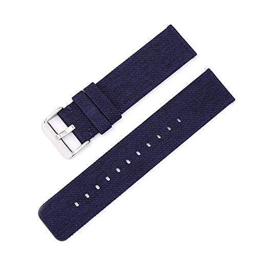 Overhil1s Uhrenarmband, 12mm 14mm 16mm 18mm 20mm 22mm Nylon Canvas Strap Wrist Band Armband (Color : Royal blue, Size : 20mm) von Overhil1s