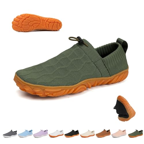 VeloStep Schuh for Damen Herren, Velostep Barfußschuhe Reduziert Knieschmerzen und Schwellungen – Sanft und Effektiv, Komfort Breite Zehenbox Null Drop Sohle Minimalistische Zehenschuhe(Grün,40 EU) von Overhil1s