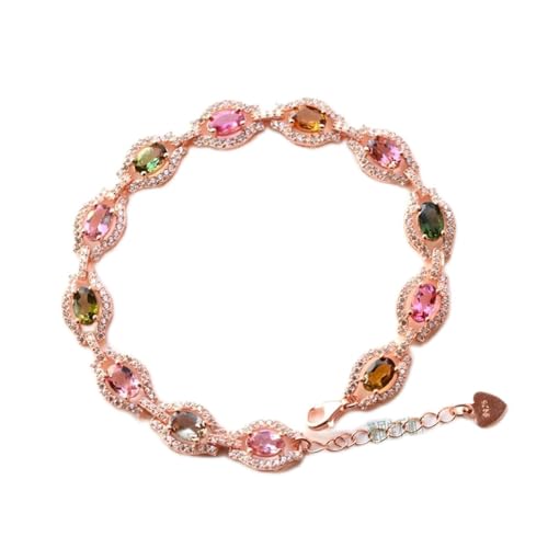 OwKay Schmuck Flaches ovales facettiertes Kettenarmband Spinell Armbänder (Farbe: Spinell) Happy House von OwKay