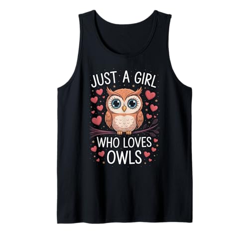 Eule Nur EIN Mädchen, das Eulen liebt Tank Top von Owl Bird Animal Owls