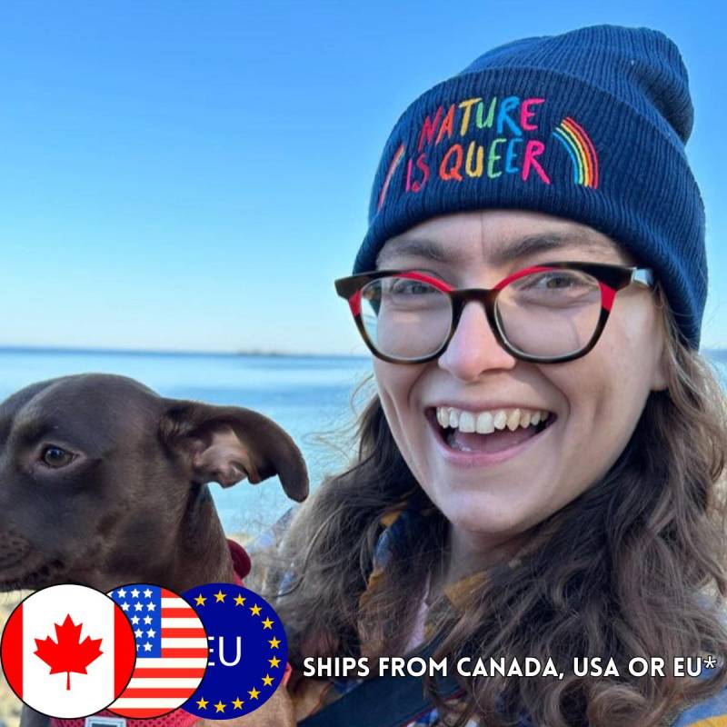 Eco Nature Is Queer Mütze/Toque - Recycled Polyester Lgbtq Pride Hat | Mehrere Farben von OwlAndBearArtStudio