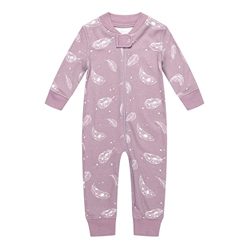 Owlivia Baby Schlafstrampler aus Bio Baumwolle, für Mädchen und Jungen, Langarm (Feder, 18-24 Monate) von Owlivia