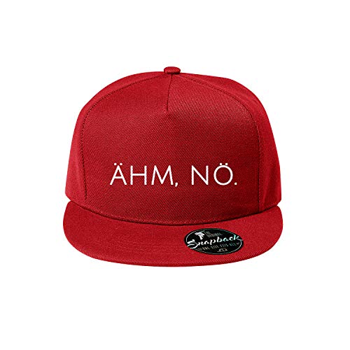 Ähm nö Baumwolle Baseball Cap, Basecap - Unisex Cap, Sport, Reisen, Style - Baseball Cap, Mütze (Cap 464 Rot) von OwnDesigner