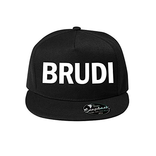 BRUDI Baumwolle Baseball Cap, Basecap - Unisex Kappen, Sport, Reisen, Style - Baseballkappe Kappe, Mütze (407-Cap5P-1Schwarz) von OwnDesigner