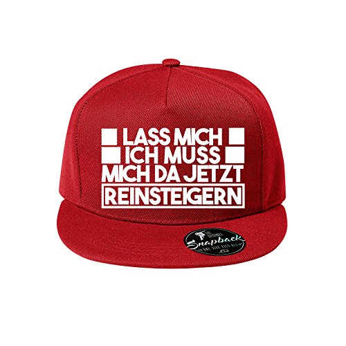 Baumwolle Baseball Cap, Basecap ich muss Mich da jetzt Reinsteigern - Unisex Kappen, Sport, Reisen, Style - Baseballkappe Kappe, Mütze (352-Cap5P-7Rot) von OwnDesigner