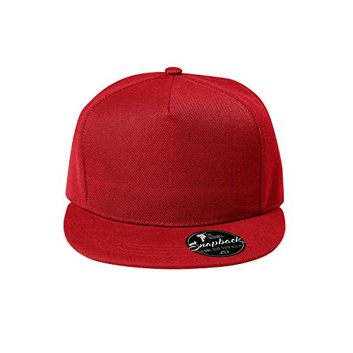 Baumwolle Snapback, Cap, Mütze, Kappe Baseball Cap, Basecap - Unisex Kappen, Sport, Reisen, Style - Baseballkappe Kappe, Mütze (Cap5P-7Rot) von OwnDesigner