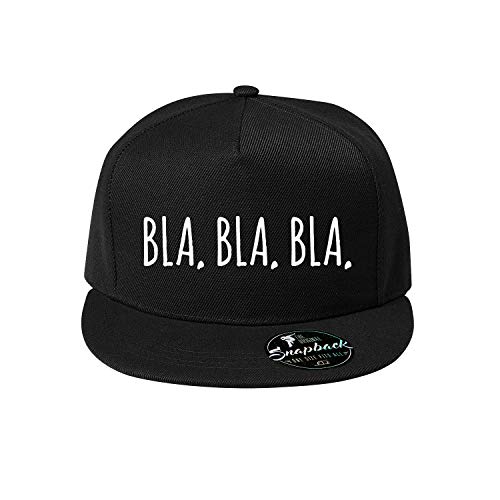 Bla bla bla Baumwolle Baseball Cap, Basecap - Unisex Cap, Sport, Reisen, Style - Baseball Cap, Mütze (Cap 483-Schwarz) von OwnDesigner