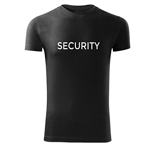 Herren Shirts Stylisch mit Spruch Security ärmellos Freizeit Slim Fit Fit Shape (348-Replay-Schwarz-XL) von OwnDesigner