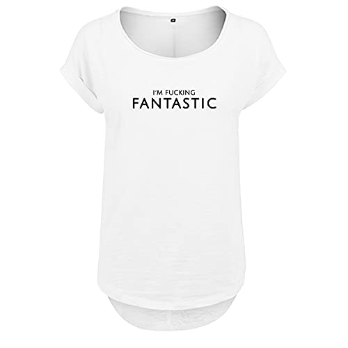 I´m Fucking Fantastic Design Damen Tshirt & Frauen T Shirt NEU mit Leichtem Ausschnitt für Top Style L Weis (B36-495-L-Weiß) von OwnDesigner