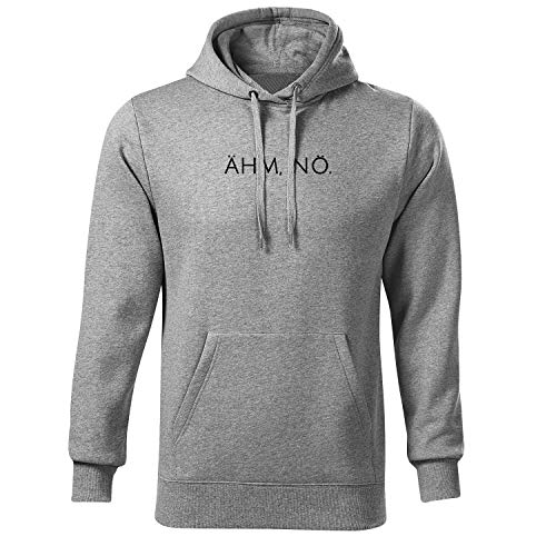 OwnDesigner Ähm nö Hoodie Damen mit Aufdruck Zip Pullover Female (Cape 464 XL Grau) von OwnDesigner