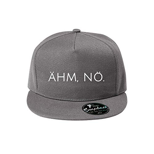 OwnDesigner Ähm nö Unisex Cap Classic Cap mit geradem Schirm, One Size Einheitsgröße für Männer und Frauen (Cap 464 Grau) von OwnDesigner