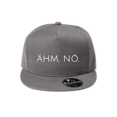 OwnDesigner Ähm Nö Unisex Classic Cap Mit Geradem Schirm, Einheitsgröße für Männer Und Frauen (464 Grau) von OwnDesigner