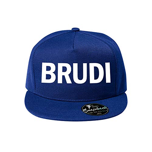 OwnDesigner BRUDI Baseball Cap - Unisex Mütze, Kappe für Herren und Damen, einfarbige Basecap, rundum geschlossen (407-Cap5P-4Blau) von OwnDesigner