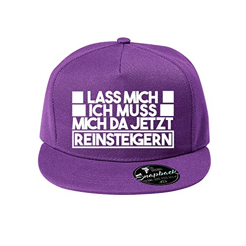 OwnDesigner Ich muss Mich da jetzt Reinsteigern Baumwolle Baseball Cap, Basecap - Unisex Baseball Cap, Baseball Mützen für Draussen, Sport oder auf Reisen (Cap 352 Lila) von OwnDesigner