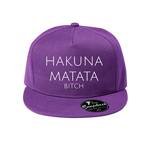 OwnDesigner Baumwolle Hakuna Matata Baseball Cap, Basecap - Unisex Baseball Kappen, Baseball Mützen für Draussen, Sport oder auf Reisen (95-Cap-Lila) von OwnDesigner